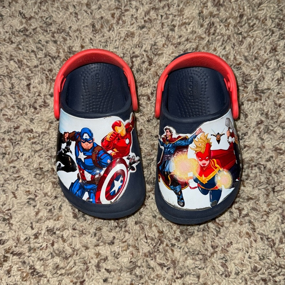 Avengers Toddler Crocs Size 8